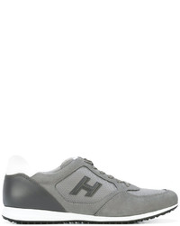 Sneakers in pelle grigie di Hogan