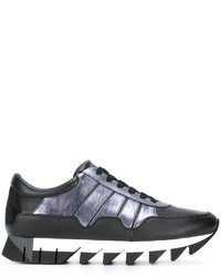 Sneakers in pelle grigio scuro di Dolce & Gabbana