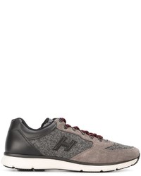 Sneakers in pelle grigio scuro di Hogan