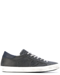 Sneakers in pelle grigio scuro di Philippe Model