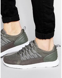 Sneakers in pelle grigio scuro di Supra