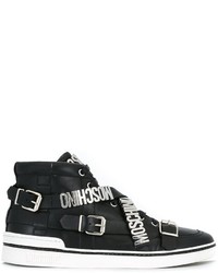 Sneakers in pelle nere di Moschino