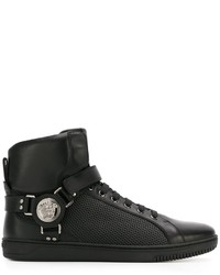 Sneakers in pelle nere di Versace