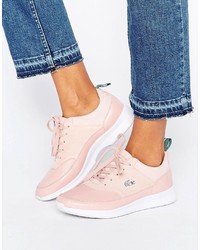 Sneakers in pelle rosa di Lacoste