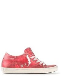 Sneakers in pelle rosse