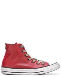 Sneakers in pelle rosse di Converse