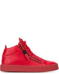 Sneakers in pelle rosse di Giuseppe Zanotti Design