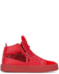 Sneakers in pelle rosse di Giuseppe Zanotti Design