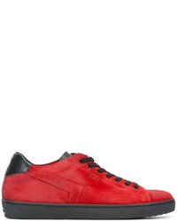 Sneakers in pelle rosse di Leather Crown