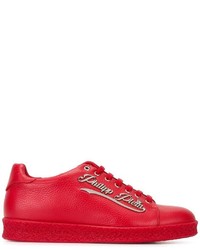Sneakers in pelle rosse di Philipp Plein