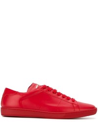 Sneakers in pelle rosse di Saint Laurent
