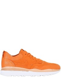Sneakers in pelle scamosciata arancioni