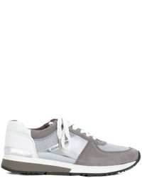 Sneakers in pelle scamosciata argento di MICHAEL Michael Kors