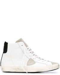 Sneakers in pelle scamosciata bianche di Philippe Model