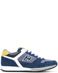 Sneakers in pelle scamosciata blu scuro di Hogan