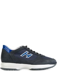 Sneakers in pelle scamosciata blu scuro di Hogan