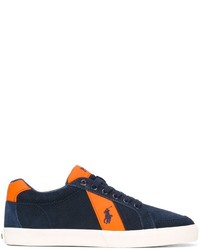 Sneakers in pelle scamosciata blu scuro di Polo Ralph Lauren
