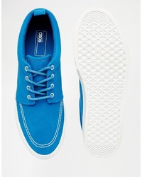 Sneakers in pelle scamosciata blu di Asos