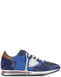 Sneakers in pelle scamosciata blu di Philippe Model