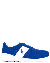 Sneakers in pelle scamosciata blu di Polo Ralph Lauren