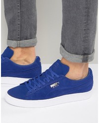 Sneakers in pelle scamosciata blu di Puma