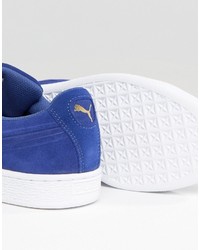 Sneakers in pelle scamosciata blu di Puma