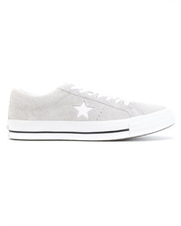 Sneakers in pelle scamosciata con stelle grigie di Converse