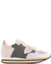 Sneakers in pelle scamosciata grigie di Philippe Model