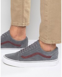 Sneakers in pelle scamosciata grigie di Vans