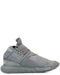 Sneakers in pelle scamosciata grigie di Y-3