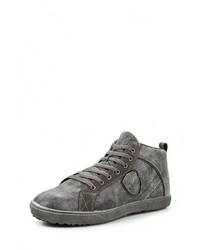 Sneakers in pelle scamosciata grigio scuro