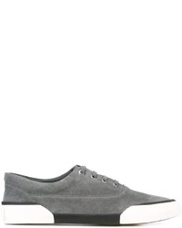 Sneakers in pelle scamosciata grigio scuro di Lanvin