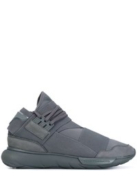 Sneakers in pelle scamosciata grigio scuro di Y-3