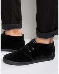 Sneakers in pelle scamosciata nere di Fred Perry