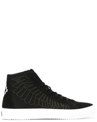 Sneakers in pelle scamosciata nere di Marcelo Burlon County of Milan