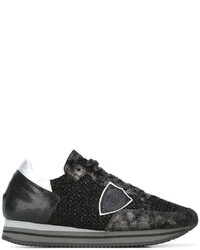 Sneakers in pelle scamosciata nere di Philippe Model