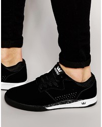 Sneakers in pelle scamosciata nere di Supra