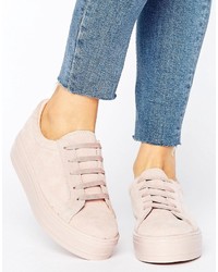 Sneakers in pelle scamosciata rosa di Asos