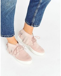 Sneakers in pelle scamosciata rosa di Asos
