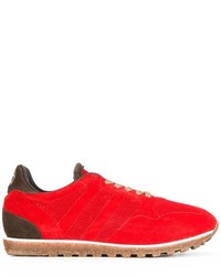 Sneakers in pelle scamosciata rosse di Alberto Fasciani