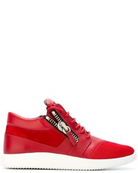 Sneakers in pelle scamosciata rosse di Giuseppe Zanotti Design