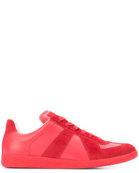 Sneakers in pelle scamosciata rosse di Maison Margiela