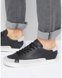 Sneakers in pelle scamosciata stampate nere