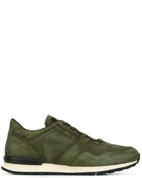 Sneakers in pelle scamosciata verde oliva di Tod's