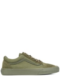Sneakers in pelle scamosciata verde oliva di Vans