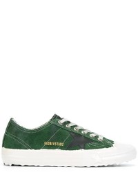 Sneakers in pelle scamosciata verdi di Golden Goose Deluxe Brand