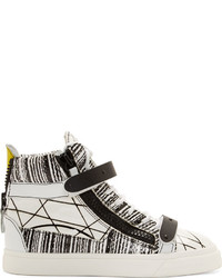 Sneakers in pelle stampate nere