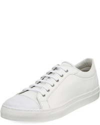 Sneakers in pelle testurizzate bianche