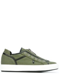 Sneakers in pelle verde oliva di DSQUARED2