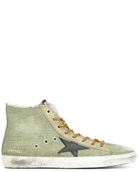 Sneakers in pelle verde oliva di Golden Goose Deluxe Brand